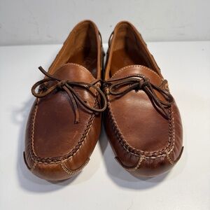 Alan Payne Aspen Brown Leather Slip On Driving Loafers Moccasins Shoes Size 11